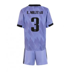 Baby Fußballbekleidung Real Madrid Eder Militao #3 Auswärtstrikot 2022-23 Kurzarm (+ kurze hosen)